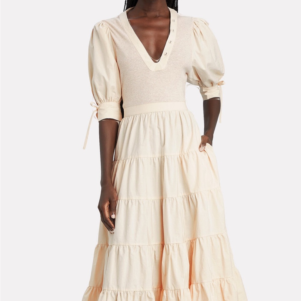 Ulla Johnson Wilda Tiered cotton dress L (8-10)